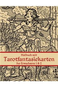 Malbuch mit Tarotfantasiekarten für Erwachsene 1 & 2