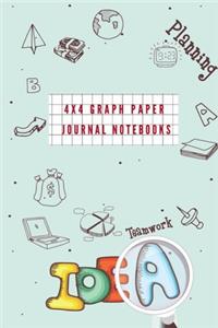 4x4 Graph Paper Journal Notebooks