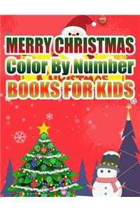 Merry Christmas Color By Number Books For Kids