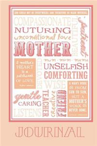 Journal: Mother's Day Subway Art Journal, Diary, Notebook, Blank Book 6" x 9" (100 Pages - 50 Sheets)