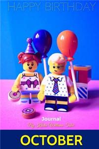 Happy Birthday Journal - October