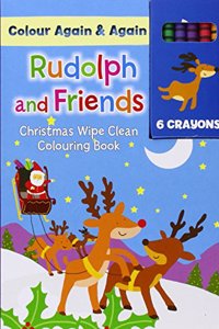 Christmas Colour Me Again & Again - Rudolph & Friends