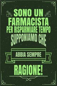 Sono Un Farmacista Per Risparmiare Tempo Supponiamo Che Abbia Sempre Ragione!: Idea Libro Regalo Professione Mestiere Lavoro Taccuino Journal Blocco Quaderno Agendina Diario Giornale Per Uomini E Donne - 120 Pagine Griglia Punt