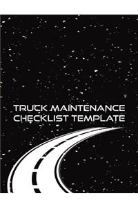 Truck Maintenance Checklist Template