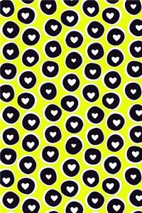 Journal Notebook Hearts in Circles Pattern 4