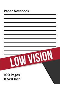 Low Vision Paper Notebook