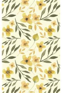 Mustard Yellow Blossoms - Lined Notebook with Margins - 5