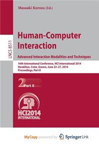 Human-Computer Interaction Advanced Interaction, Modalities, and Techniques