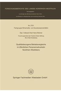 Qualitätsbezogene Betriebsvergleiche Im Öffentlichen Personennahverkehr Nordrhein-Westfalens