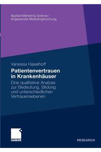 Patientenvertrauen in Krankenhäuser