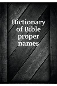 Dictionary of Bible proper names