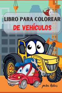 Libro para Colorear de Vehículos para Niños