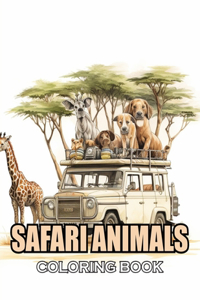 Safari Animals Coloring Book for Adults