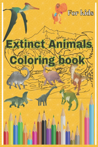 Extinct animals coloring book For kids