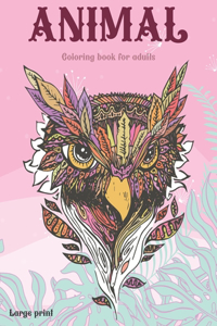 Coloring Book for Adults Large Print - Animal