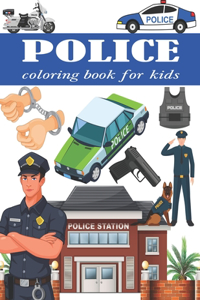 Police coloring book for kids