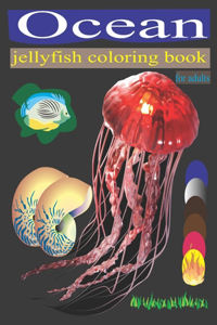 Ocean jellyfish coloring book for adults