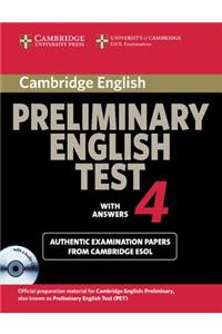 Cambridge Preliminary English Test 4 Self-study Pack
