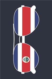 Costa Rica Notebook 'Costa Rica Sunglasses' - Holiday Planner - Costa Rican Flag Diary - Costa Rica Travel Journal