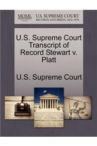 U.S. Supreme Court Transcript of Record Stewart V. Platt