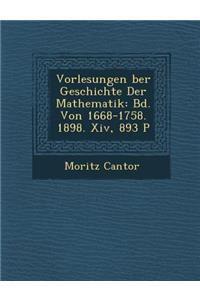 Vorlesungen �ber Geschichte Der Mathematik
