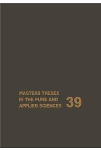 Masters Theses in the Pure and Applied Sciences