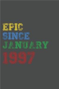 Gift Idea Epic Since 1997 Notebook Vintage Birthday Gift Idea