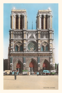 Vintage Journal Facade of Notre Dame Cathedral