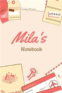Mila First Name Mila Notebook