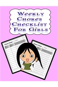 Weekly Chores Checklist for Girls