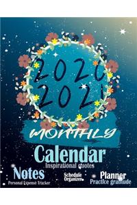 2020-2021 Monthly Planner