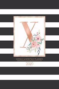 Weekly & Monthly Planner 2020 X