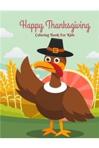 Happy Thanks Giving Coloring Book For Kids