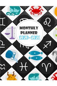 2020 - 2021 Monthly Planner: 24 Months Calendar Planner with Holiday: Two Year Monthly Planner: Size 8.5x11