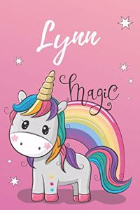 personalisiertes Notizbuch Einhorn / Journal / Malbuch / Tagebuch / Kritzelbuch / DIN A5 / Geschenk Lynn