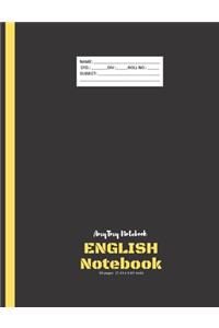 English Notebook - AmyTmy Notebook - 80 pages - 7.44 x 9.69 inch - Matte Cover