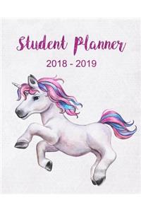 Student Planner 2018 - 2019: School Year 2018 - 2019 8x10 Inch Baby Unicorn Academic Planner with Class Schedules, Passwords, Notes and Daily Planner for Homework