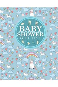 Baby Shower Gift List