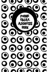Black and White Circles Address Book