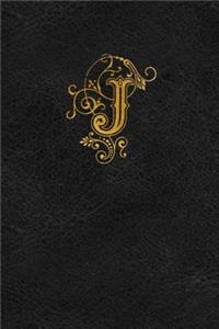 Old English Monogram Journal - Letter J