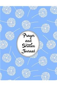 Prayer and Sermon Journal Notebook Dandelions Pattern 6