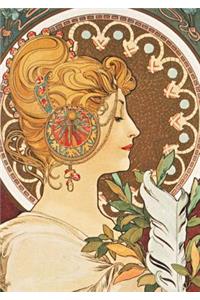 Carnet Blanc, Affiche Mucha, La Plume