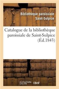 Catalogue de la Bibliothèque Paroissiale de Saint-Sulpice