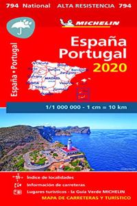 Spain & Portugal - High Resistance National Map 794