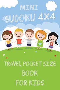 Mini Sudoku 4x4 Travel Pocket Size Book for Kids