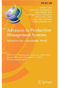 Advances in Production Management Systems. Initiatives for a Sustainable World