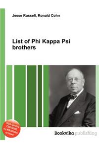 List of Phi Kappa Psi Brothers