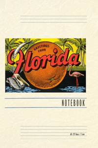 Vintage Lined Notebook Greetings from Florida