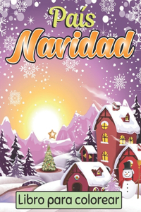 País Navidad Libro para colorear