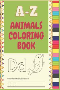 A-Z, Animals Coloring Book